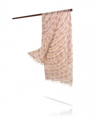 Палантин Унисекс HAND.W40-LEAFS/WH.ROSE